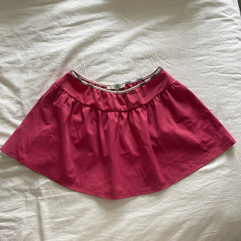 Vintage Burberry Iconic Check Pink Swim Skirt Coverup